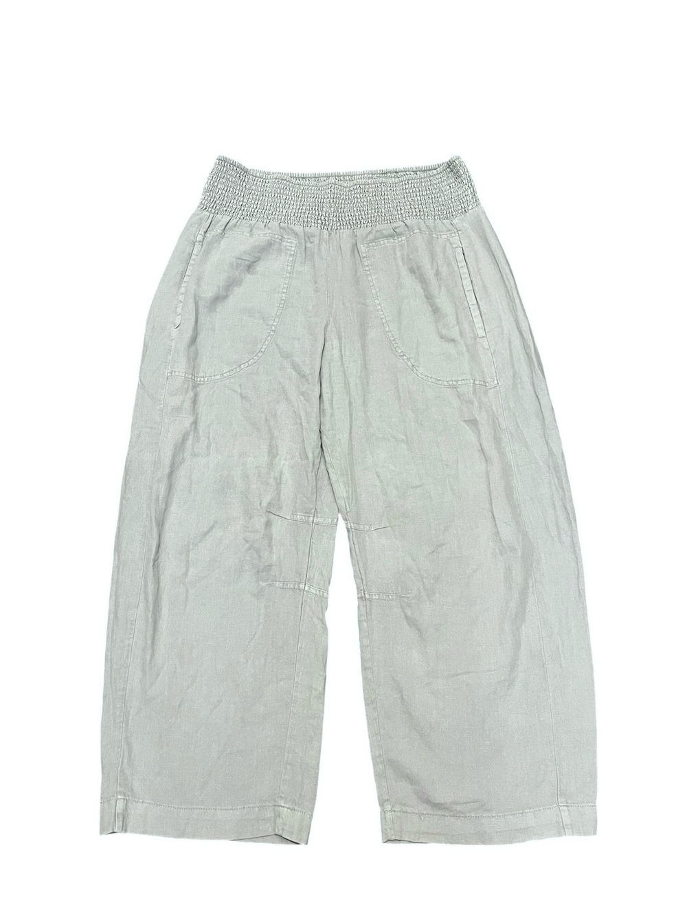 Anthropologie Pilcro Reese Smocked Pull On Barrel Leg Pants